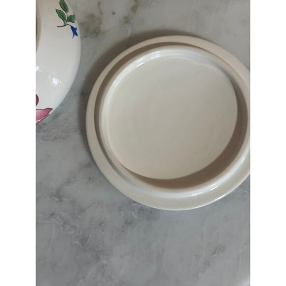 Vintage French Ceramic Floral Pattern Jewelry Box - Picture 7 of 8